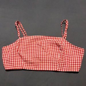 Red Plaid Crop top 🌹